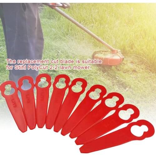 100Pcs Plastic Grass Trimmer Blades Poly Cut Trimmer Head Replacement Cut Blade For Stihl 2-2 Lawn Mower
