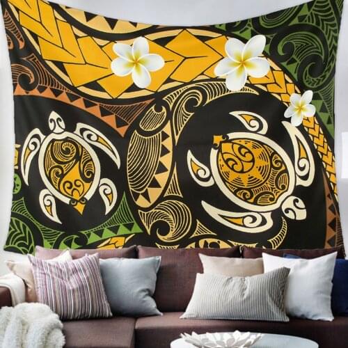 Polynesian Texture Tapestry Bedroom Home Decoration Wall Blanket Tapestry Bedroom Wall Hanging Yoga Mat