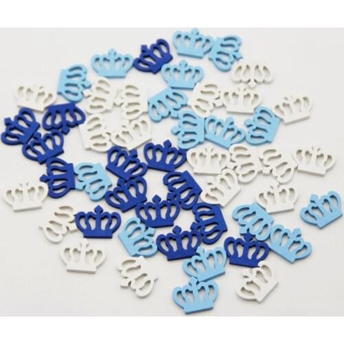 50PCS 23*17mm Natural Wooden Crown Shape Buttons Scrapbook Craft Accessories Handmade For Festival Party Table Decoration