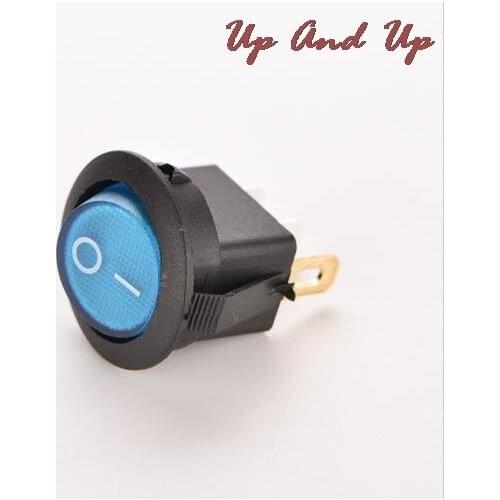Blue 12V 16A On/Off LED Lighted Round Rocker Switch Car Dash Dashboard Boat Truck Boat Home
