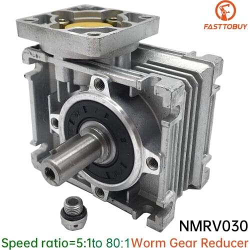 Speed Ratio 5:1 Worm Gear Reducer RV30 NMRV030 RV030 Worm Gearbox Speed Reducer for NEMA23 Sevor / Stepper Motor NMRV030-5