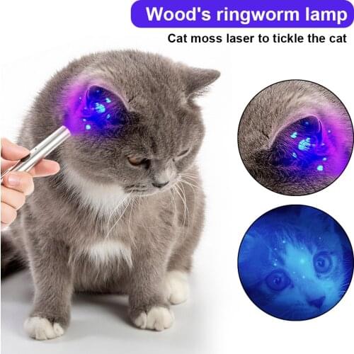 Skin Ultraviolet Light Cat Moss Tinea Light 365 UV Black Mirror Pet Fungus Detection Woods Lamp UV Flashlight Waterproof