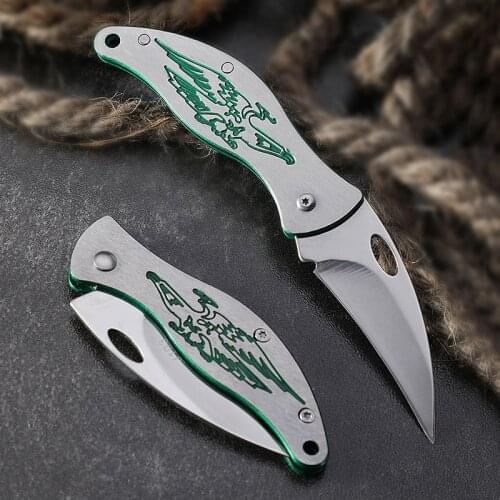Free shipping Outdoor self-defense knife high hardness sharp folding knife creative Carving handle pocket fruit knife