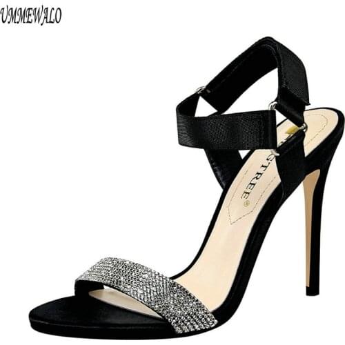 UMMEWALO Ankle Strap High Heel Shoes Women Summer Sandals Woman High Shoes Ladies Shoes