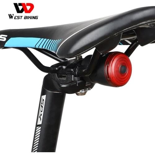 Smart Brake Bike Rear Light Cycling Sensing Flashlight Auto Start/Stop USB Charging Waterproof Bicycle Saddle Seatpost Taillight