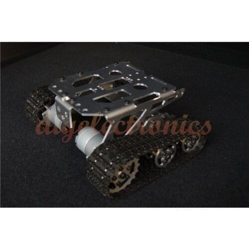 High Quality Metal Aluminum Alloy Smart Robot Tank Chassis Kits RC Tracked Car Intelligent RC Toys for Kids diy Robot Models