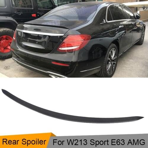 Rear Trunk Spoiler Tail Boot Wing Lip For Mercedes-Benz E Class W213 E250 E300 E43 E63 AMG Sedan 4 Door 16-17 Carbon Fiber / FRP