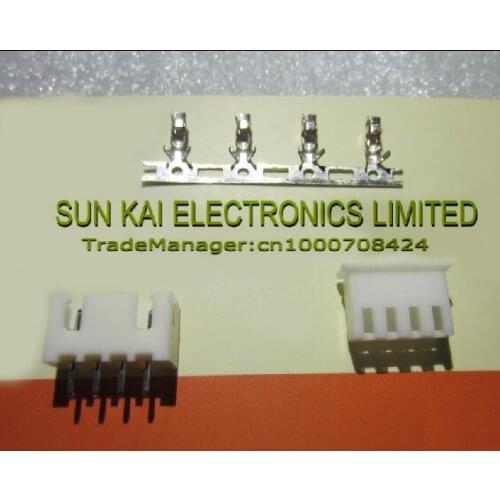 2.0mm 4-Pin Straight Connector plug Male ,Female, Crimps 100sets