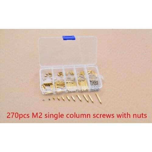 270pcs M2 single pass copper pillar support column screws and nuts 1set