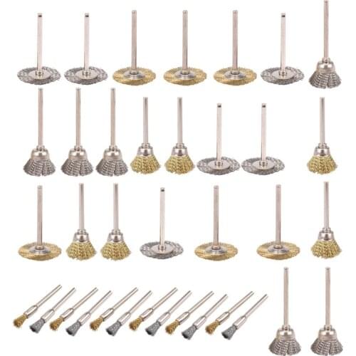 36 pcs Copper Wire Polishing Wheel Brush Drum full set for Dremel Rotary Tool Hot