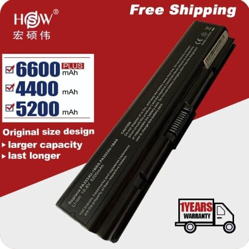 Laptop battery 5200MAH For Toshiba pa3534 pa3534u PA3534U-1BAS PA3534U-1BRS FOR Satellite L200 L500 A300 A500 L550 L555