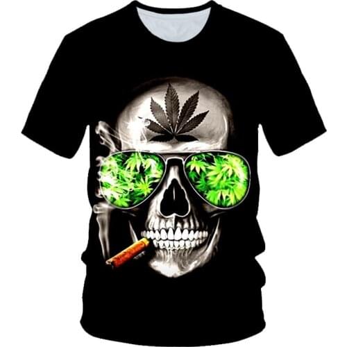 Funny 3D Printing Natural Weeds Cool Fresh Green Weed Leaves Unisex T-shirt Summer Street Children Casual Top