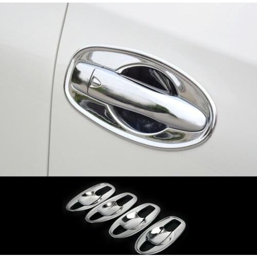 For Nissan Rogue X-Trail T32 2014 - 2017 ABS Chrome Door Handle Cup Cavity Trim Insert Molding Garnish Car Styling Accessories