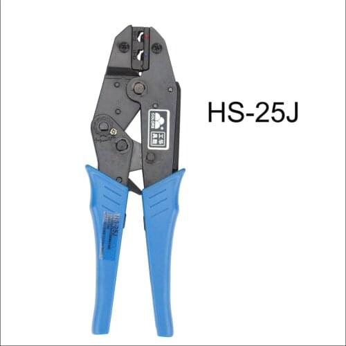 Tool ruropean style ratchet crimping plier 20-13AWG Special pipe clamp Tweezers Insulated tabs and receptacles terminal HS-25J