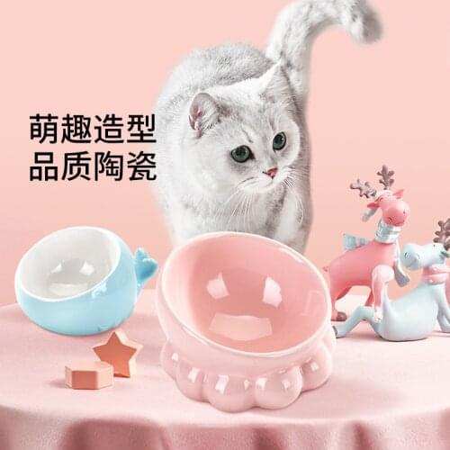 Ceramic Bowl Cat Bowl Dog Bowl Cute Animal Shape Bowl for Dog and Cat