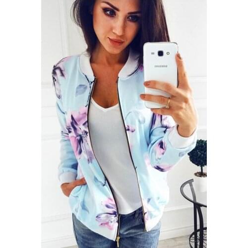 Fashion Women Tie dye Bomber Biker Jackets Spring Autumn Long Sleeve Casual Baseball Sport Outwear Female Zipper Pocket Overcoat