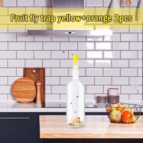 Small Fruit Fly Trap Catcher Insects Trapping Killer Funnel Silicone Pest Control for Household Safety Accessories