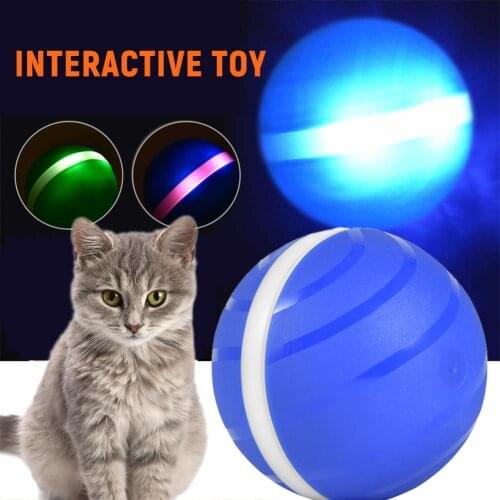 Pet Cats Ball Toys Waterproof Pet Wicked Ball Anti-bite Pet Playing Jumping Ball Toys USB Charging Support Dropshipping