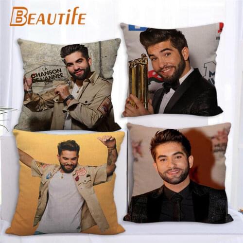 Custom Kendji Girac Pillowcase Wedding Decorative Cotton Linen Pillow Case For Home Pillow Cover 45X45cm One Side
