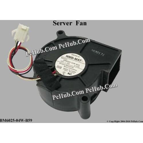 NMB-MAT BM6025-04W-B59 TA1J DC 12V 0.32A Server Cooling Fan