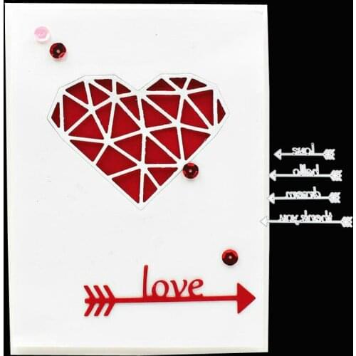 Words Arrows Metal Cutting Dies Stencil for DIY Scrapbooking Album Embossing Paper Cards Deco Crafts Die Cuts