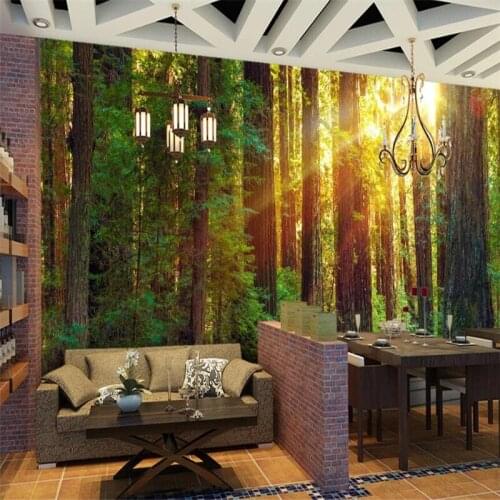 Milofi custom 3D printing wallpaper mural virgin forest background wall mural