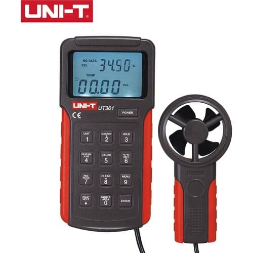UNI-T UT361/UT362 Professional Digital Anemometer Measure Wind Temperature Wind Speed and Volume ℃/℉ Selectable