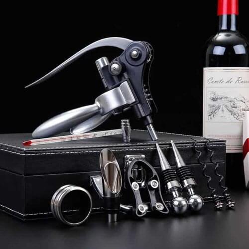 Professional Zinc Alloy Power Wine Opener Bottle Corkscrew Opener Built-in Foil Cutter Premium Rabbit Lever Corkscrew for Wine
