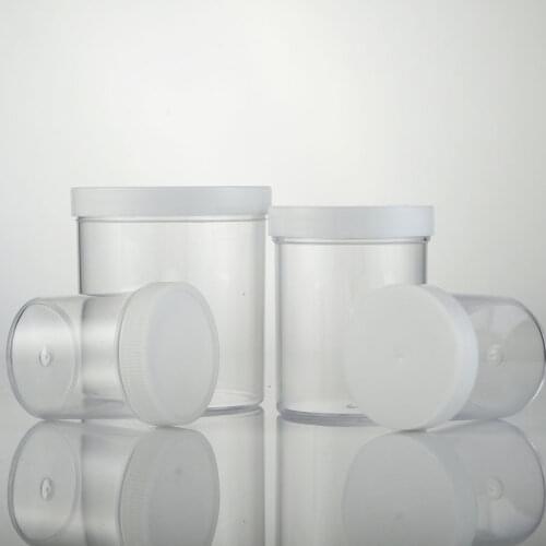 120ml 200ml 400ml Empty Transparent PS Plastic Jar Container , Powder Pot Tin , Cream Bottle Can Cosmetic Packaging 12PC/LOT