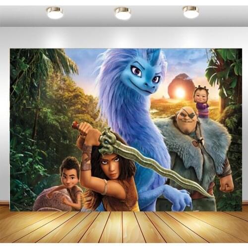 Raya And The Last Dragon Photography Backdrop Kids Birthday Party Photo Background Studio Booths Props Decor Banner Supplies