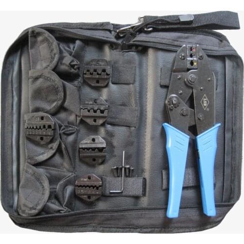 Hand crimping tools kit tool set with terminal crimper pliers 5pcs replaceable jaws crimping dies