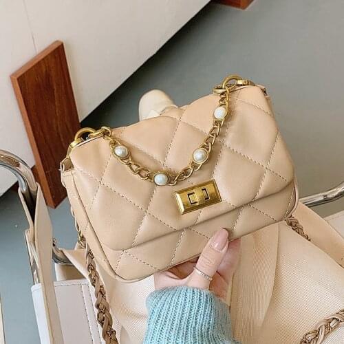 Lattice Flap Crossbody bag 2020 Fashion New High quality PU leather Womens Designer Handbag Chain Shoulder Messenger Bag