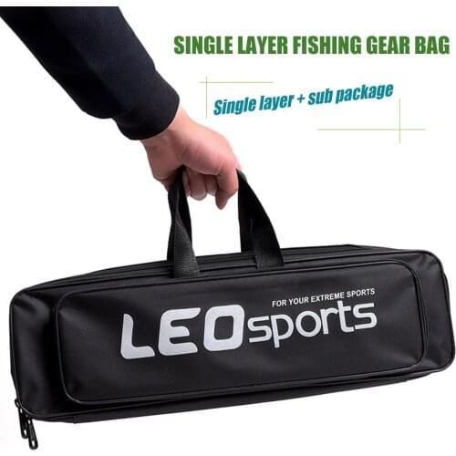 Oxford Cloth Storage Bag Tackle Zipper Pouch Fishing Rod Pole Fishing Gear for Outdoor Fishing Portable Accessories