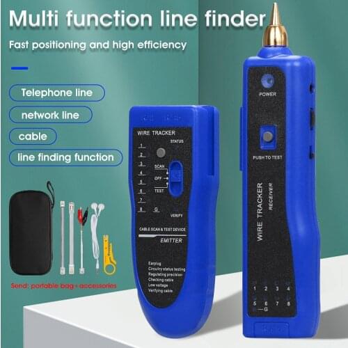 LAN Network Cable Tester Cat5 Cat6 RJ45 UTP STP Detector Line Finder Telephone Wire Tracker Tracer Diagnose Tone Tool Kit