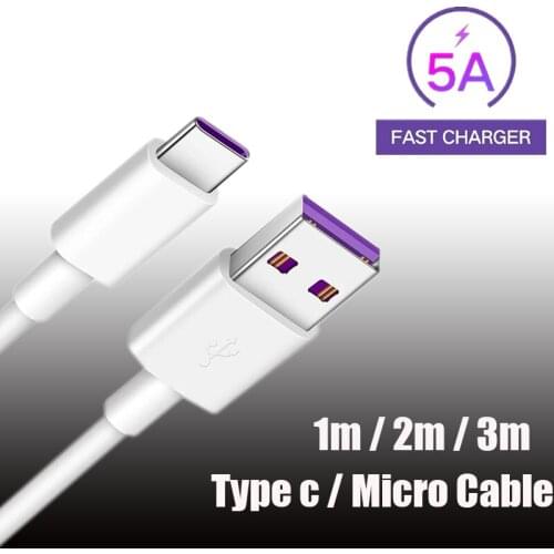 Type C USB Cable Fast Charging 5A Micro Usb Wire For Samsung S21 Xiaomi Redmi Note 10 Pro Huawei Android Phone Cable Usb Charge