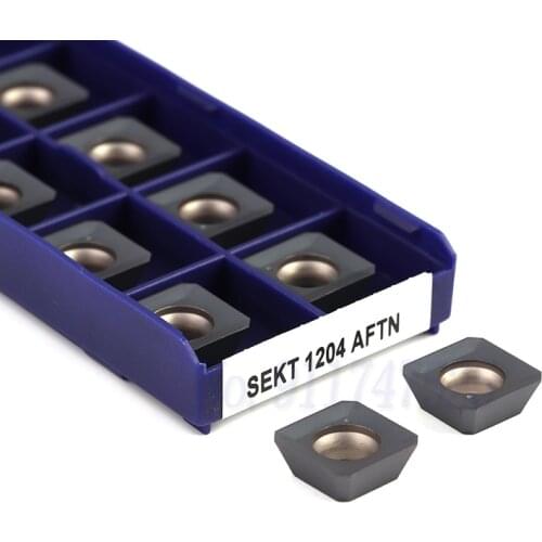 10Pcs SEKT1204 AFTN LT30 Carbide Inserts CNC Lathe Tools Milling Inserts SEKT1204 Milling cutter , Stainless steel turning tools