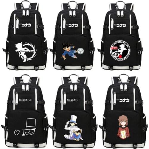 Japan anime Detective Conan Backpack men women student bookBag Travel bag shoulder bag Backpack