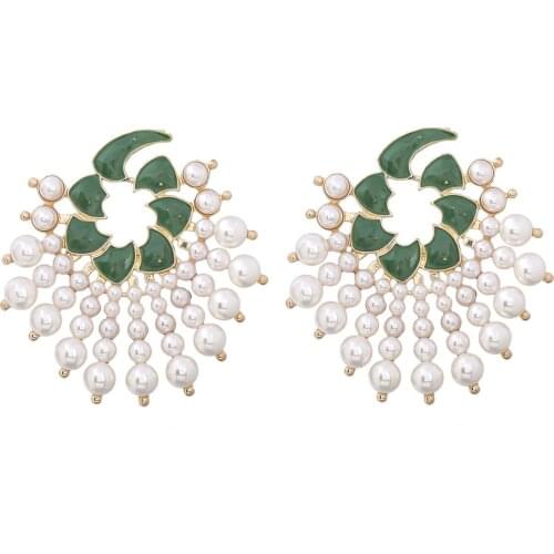 New 3Colors Resin Pearls Dangle Earrings For Women Fashion Jewelry Trendy Girls' Daily Statement Earrings Accessory