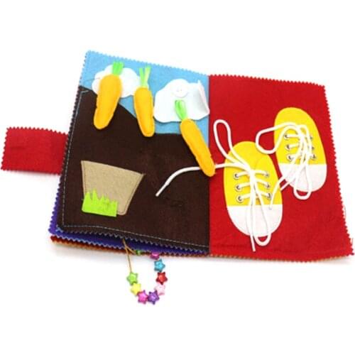 1pcs Soft Cloth Books Infant Family Activity My Quiet Book for Newborn Baby Children Toys Early Educational Rattles Stroller Toy
