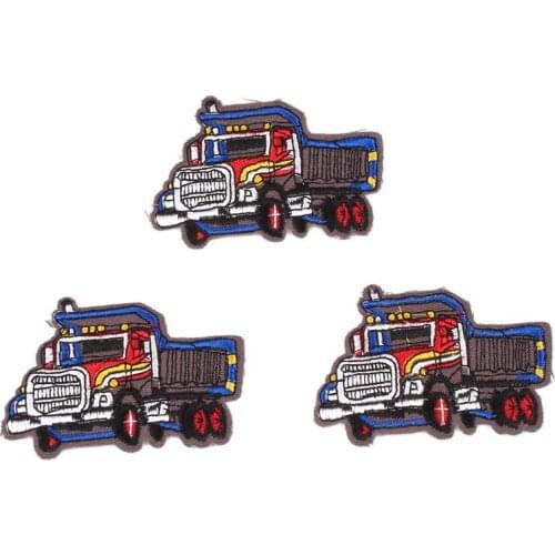 10pcs DIY Cartoon Patches Iron On Truck Stickers Embroidery Sewing Patch Handmade Jeans Backpacks Coats Shoes Pants Appliques