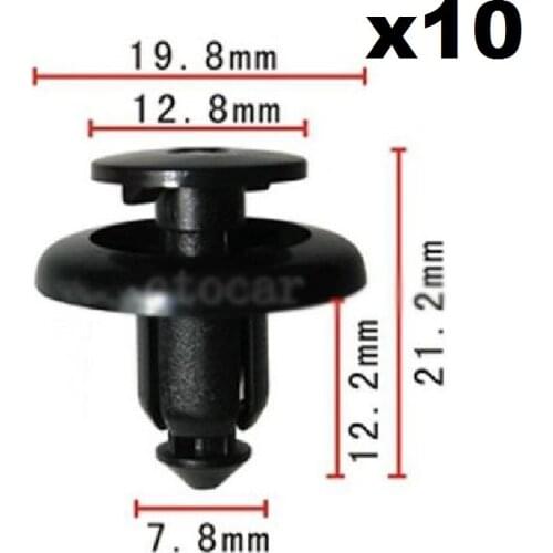 10pcs Nylon Nylon Mud Guard Fender Rivet Push Retainer Clips For Mazda Protege 1996-On BC1D-56-145