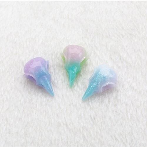 24pcs 26mm*17.5mm Cute Multicolor Flatback resin raven skull charms perfect for pendants,earrings diy Keychain parts