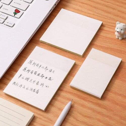 50 Sheets/Set Waterproof PET Transparent Memo Sticky Note Paper Daily Memo Pad School Office Supplies