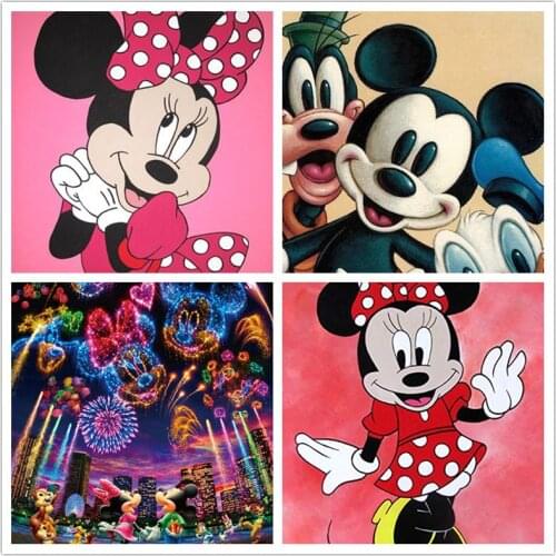 Disney Mickey Minnie 5d Diy Diamond Painting Mickey Mouse Movie Image Diamond Embroidery Handmade Interior Decoration
