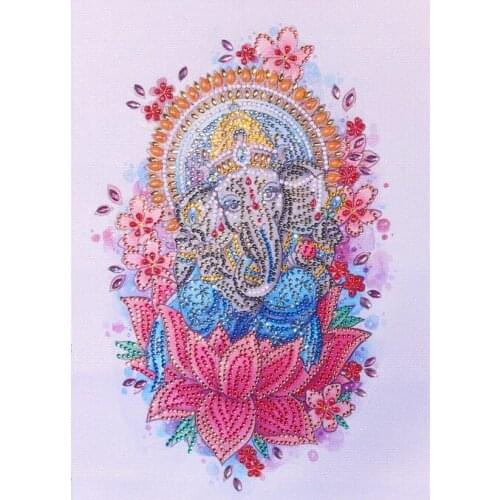 5D DIY Special Shaped Diamond Painting Flower Elephant Cross Stitch Kits Wall Art Decor Living Room Gift Canvas Size 30*40cm