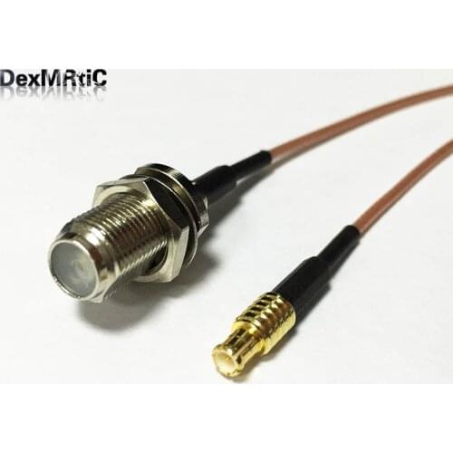 WIFI antenna adapter MCX male straight switch F type female jack pigtail cable RG178 15cm wholesale