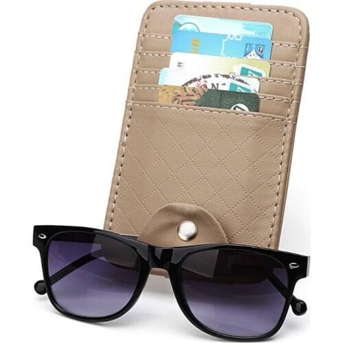 Car Auto Sun Visor Point Pocket Organizer Pouch Bag Card Glasses Storage Holder Wholesale