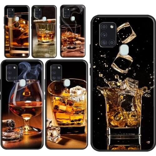 Cigar Whiskey Ice Drink Case For Samsung Galaxy A50 A70 A51 A71 A01 A11 A21S A31 A20e A30S A10 A40 M21 M31 A7 2018