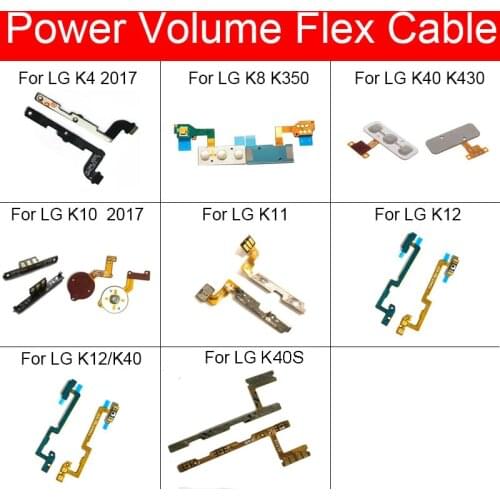 Power&Volume Side Buuton Flex Cable For LG K8 K12 K40 K350 K10 K430 K4 K7 2017 M250 K11 Power &Volume Control Switch Flex Ribbon