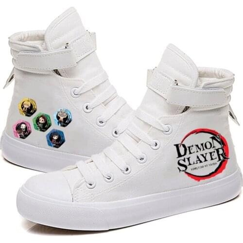 Demon Slayer Printed High Top Canvas Shoes Cozy Sneakers